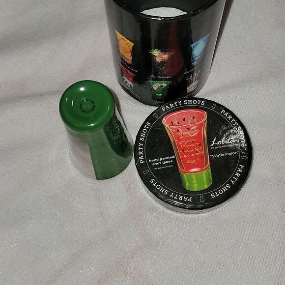 Lolita Hand Painted Party Shots 2 oz. Glass Collection 🍉 Watermelon 🍉 HTF - Picture 5 of 6